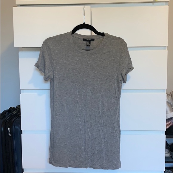 Grey slit tshirt - Picture 1 of 3